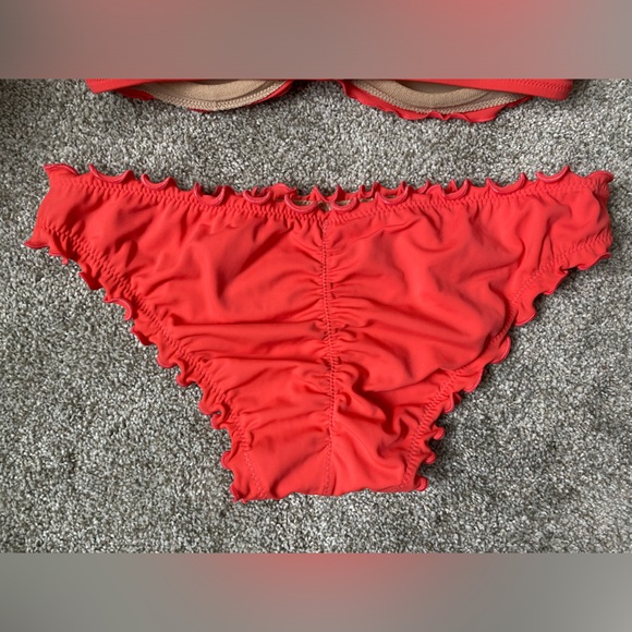 Shade & Shore coral bikini top & bottom set Size Medium// 34C - Picture 4 of 7